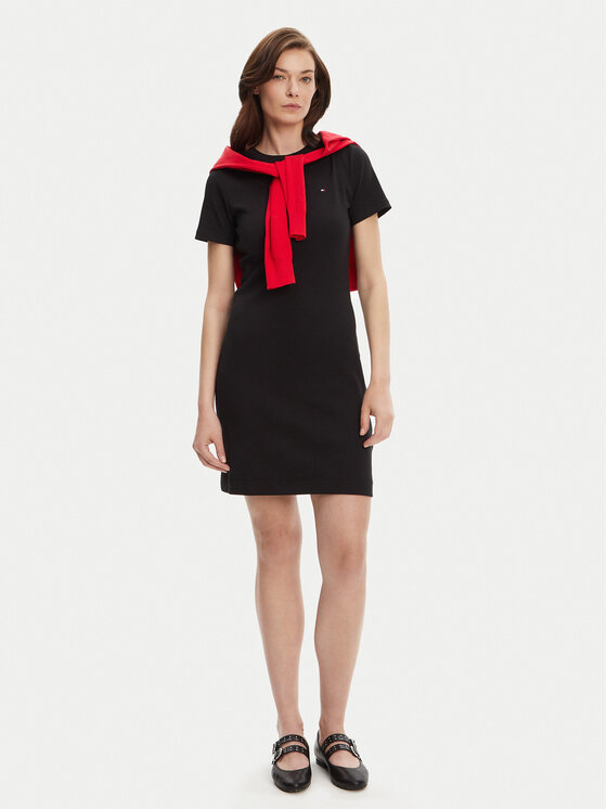Tommy Hilfiger Tommy Hilfiger Повсякденна сукня New Cody WW0WW42721 Чорний Slim Fit