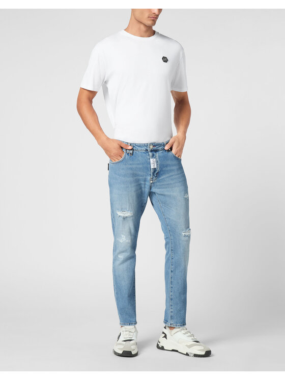 PHILIPP PLEIN PHILIPP PLEIN Jeansy 18795 Błękitny Skinny Fit