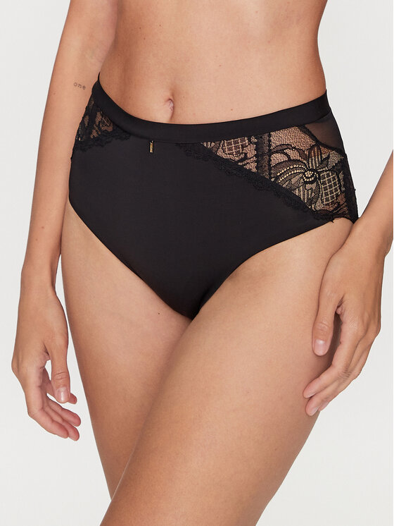 Chantelle Chantelle Mutande classiche a vita alta Orangerie C17Q80 Nero