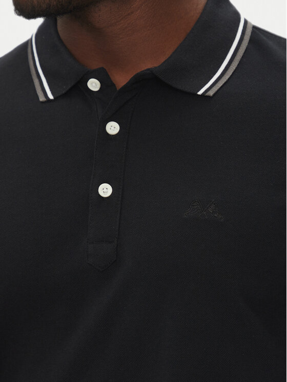 Lindbergh Lindbergh Поло 30-404010 Чорний Relaxed Fit