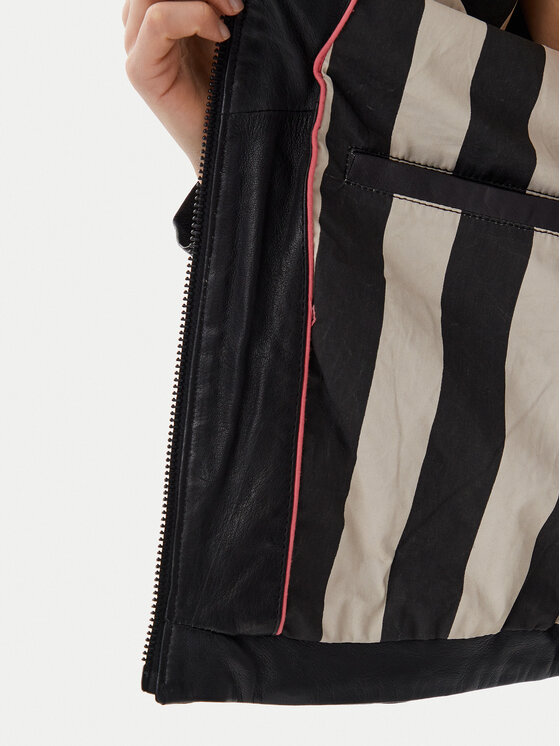 Mustang Mustang Lederjacke Erica Veg 310-24-078 Schwarz Regular Fit