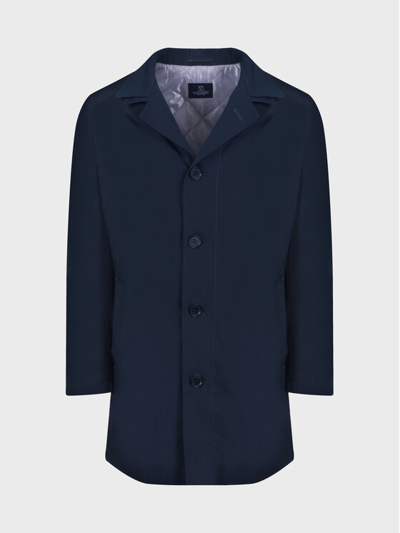 Evenemen Evenemen Płaszcz przejściowy MARCUS Granatowy Slim Fit