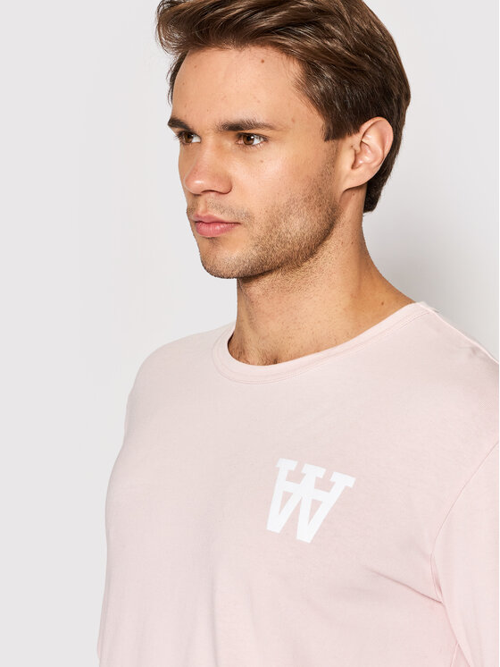 Wood Wood Wood Wood Longsleeve krekls Mel 10295400-2323 Rozā Regular Fit