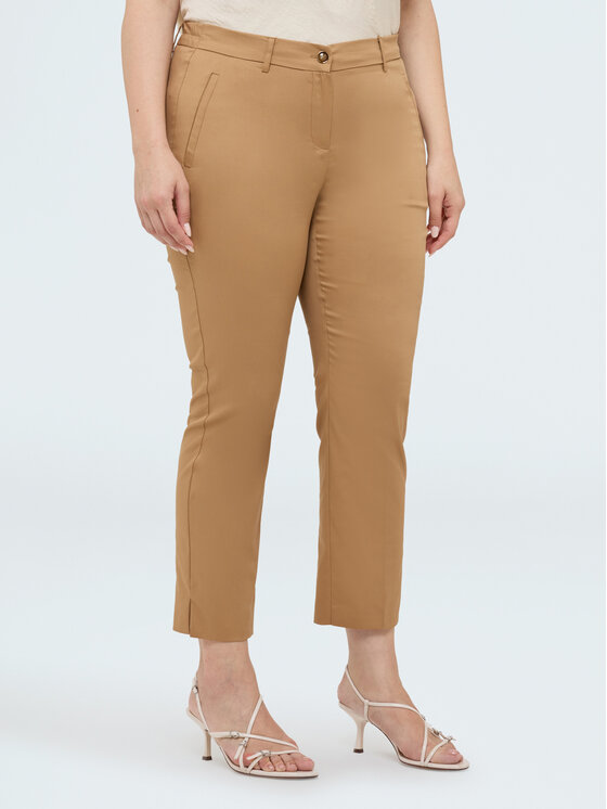 Fiorella Rubino Fiorella Rubino Spodnie materiałowe P718L002568N012 Brązowy Regular Fit