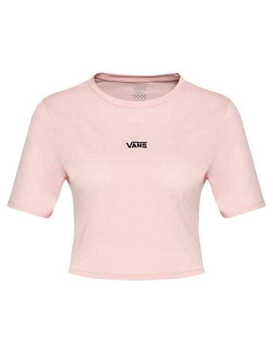 Vans T-Shirt Flying Crop V Cre VN0A54QU Rosa Cropped Fit