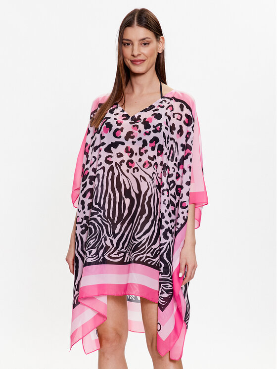 Liu Jo Beachwear Pončo VA3001 T4902 Roza Relaxed Fit