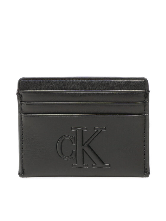 Calvin Klein Jeans Etui pentru carduri Sculpted Cardholder 6Cc Pipping K60K610349 Negru