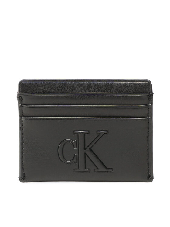 Calvin Klein Jeans Kredītkaršu turētājs Sculpted Cardholder 6Cc Pipping K60K610349 Melns