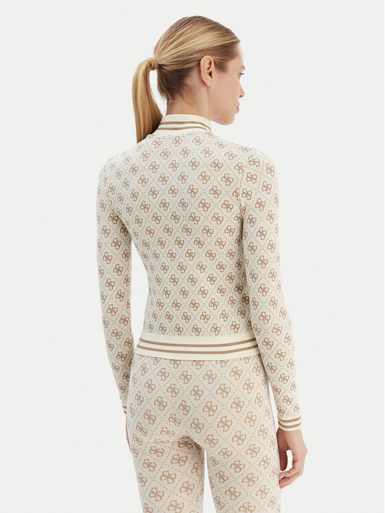 Guess Guess Džemperis ar kapuci V5BP08 K2000 Bēšs Slim Fit