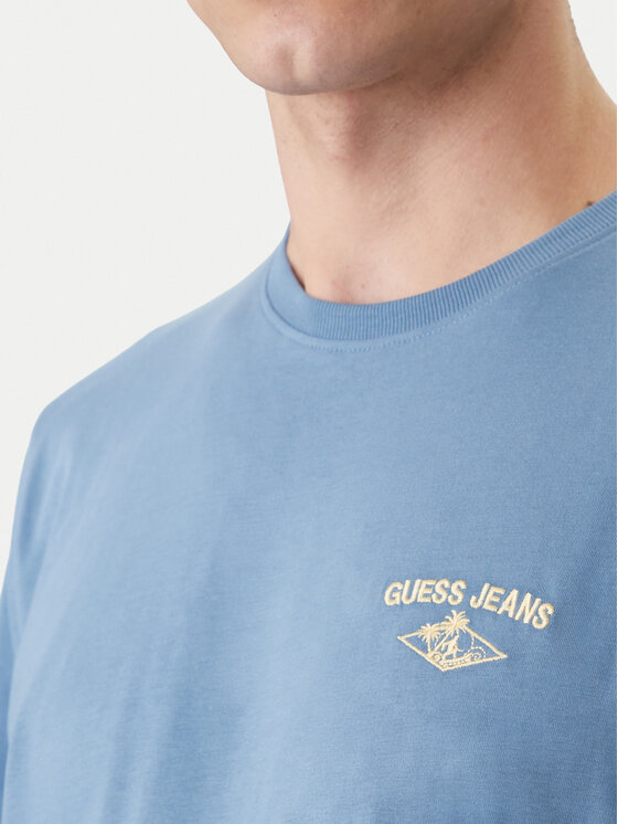Guess Jeans Guess Jeans Tričko M6GIB7 K8HM0 Modrá Regular Fit
