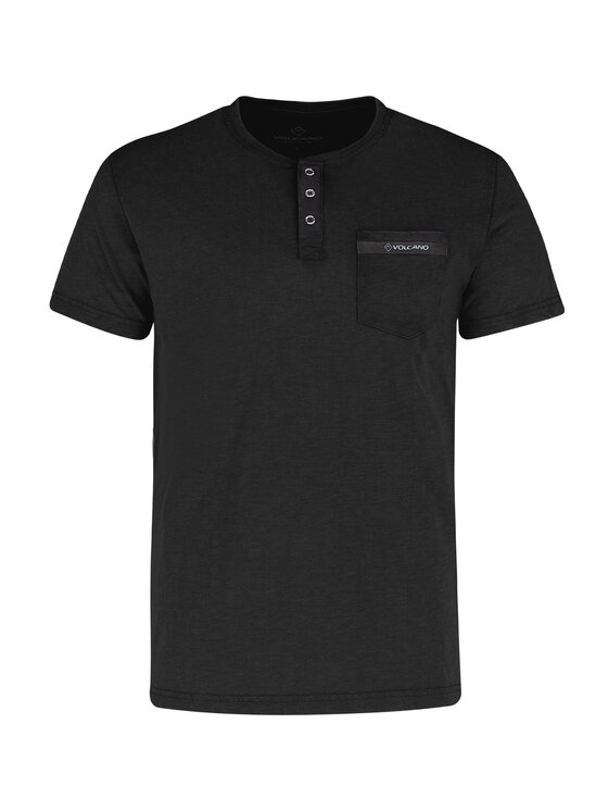 Volcano Volcano T-Shirt T-APY Czarny Regular Fit