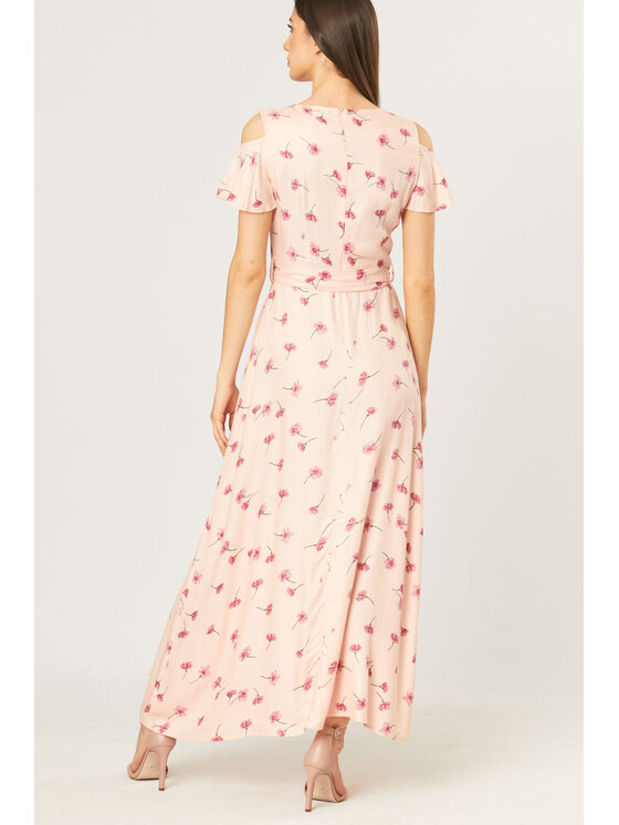 QUIOSQUE QUIOSQUE Sukienka codzienna PINK FRILL DRESS Różowy Regular Fit