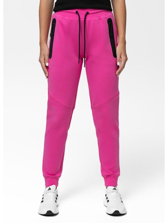 PITBULL Damskie Spodnie dresowe, rozmiar S, Różowe, EXPLORY