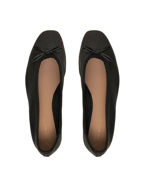 Tommy Hilfiger Tommy Hilfiger Ballerine Soft Leather FW0FW08355 Nero