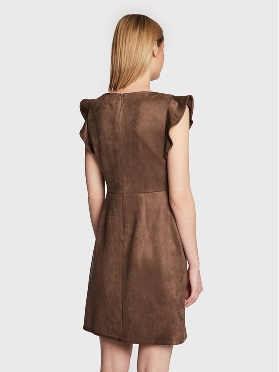 DKNY DKNY Vsakodnevna obleka DD2G1604 Rjava Regular Fit