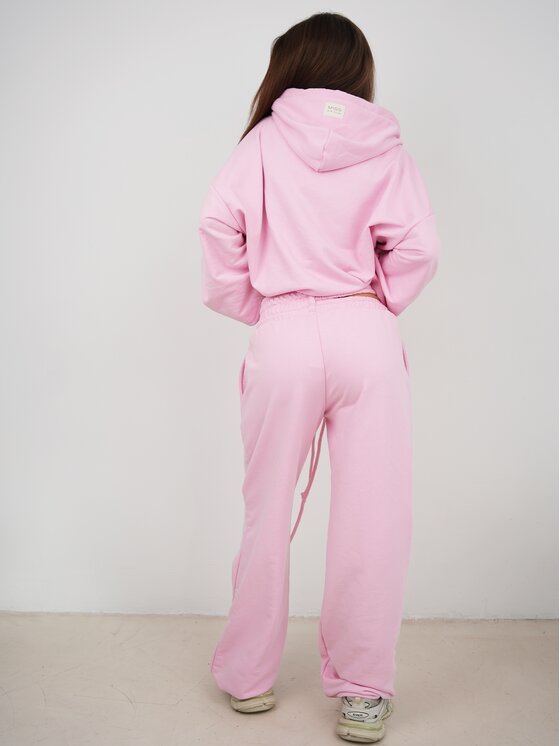 MissDenim MissDenim Spodnie dresowe Double Belt Sweatpants Różowy Oversize