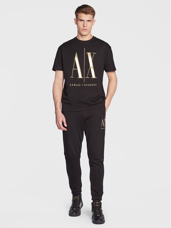 Armani Exchange Armani Exchange T-Shirt 8NZTPQ ZJH4Z 1200 Czarny Regular Fit