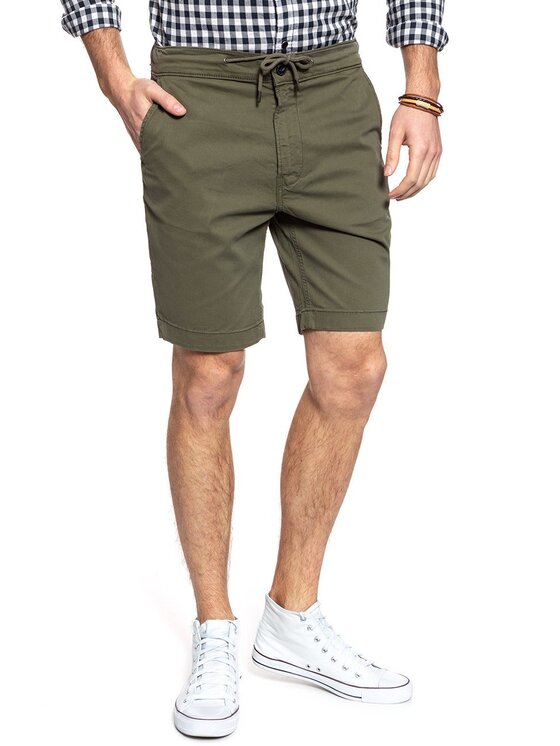 Lee Lee Szorty materiałowe DRAWSTRING SHORT Zielony Regular Fit