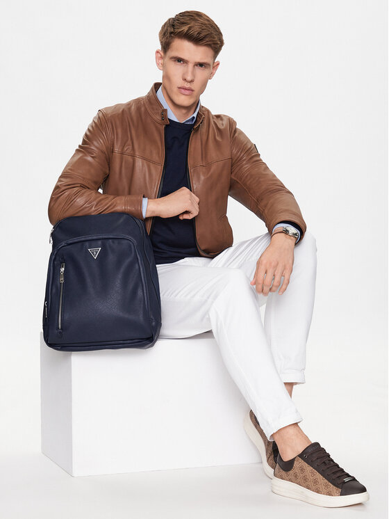 Guess Guess Nahrbtnik Certosa Saffiano Smart HMECSA P3241 Mornarsko modra
