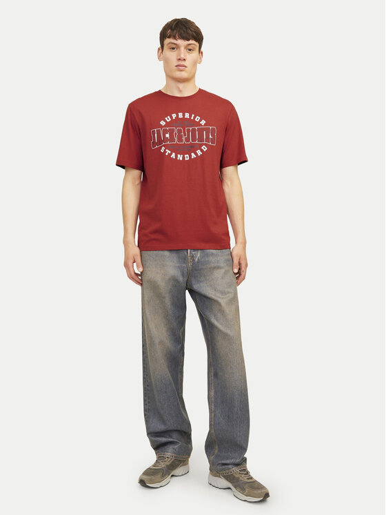 Jack & Jones Jack & Jones T-Shirt Logo 12254862 Czerwony Standard Fit
