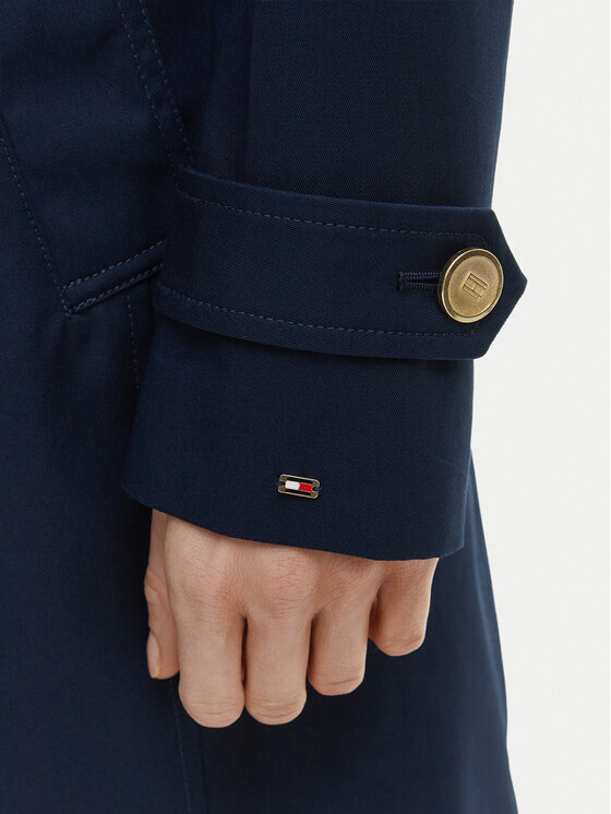 Tommy Hilfiger Tommy Hilfiger Trencz WW0WW48873 Granatowy Slim Fit