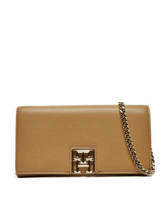 Tommy Hilfiger Ročna Torba Reset Lrg Flap W Chain AW0AW16328 Rjava