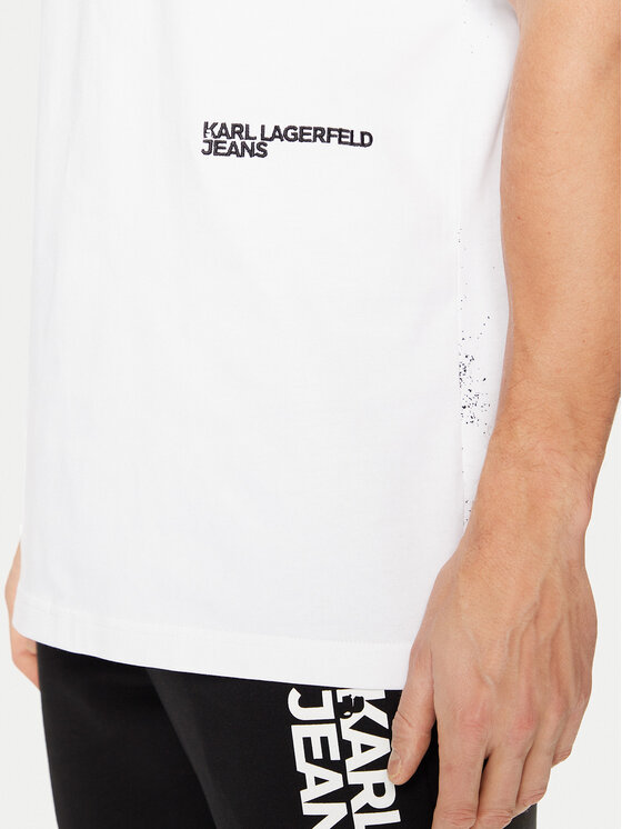 Karl Lagerfeld Jeans Karl Lagerfeld Jeans T-krekls A1M17113 Balts Relaxed Fit