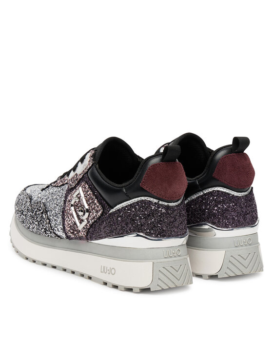 Liu Jo Liu Jo Sneakersy Maxi Wonder Glitter 01 BF5009 TX007 Srebrny