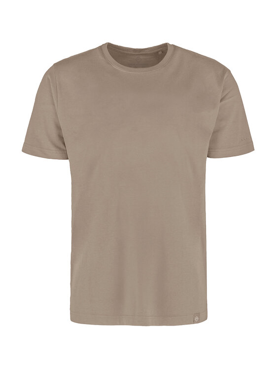 Volcano Volcano T-Shirt T-BASIC Beżowy Regular Fit