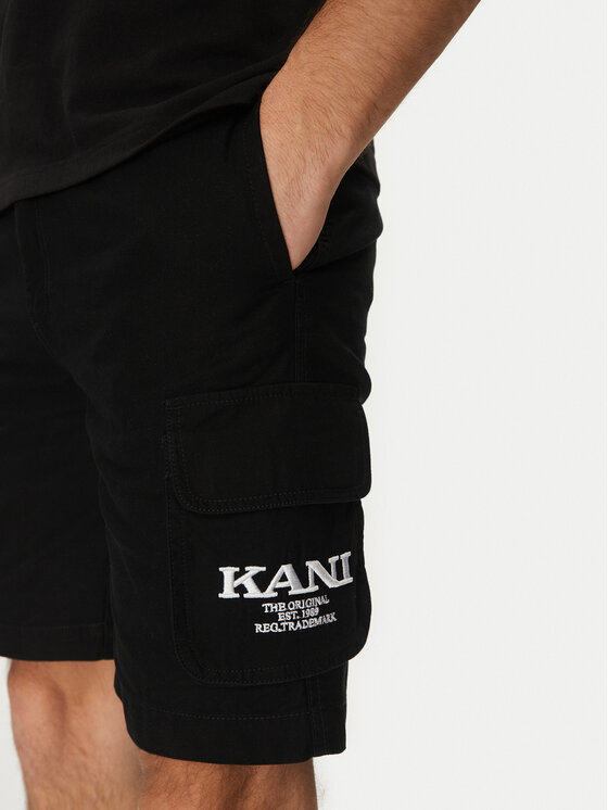 Karl Kani Karl Kani Szövet rövidnadrág Retro Washed 6012261 Fekete Regular Fit