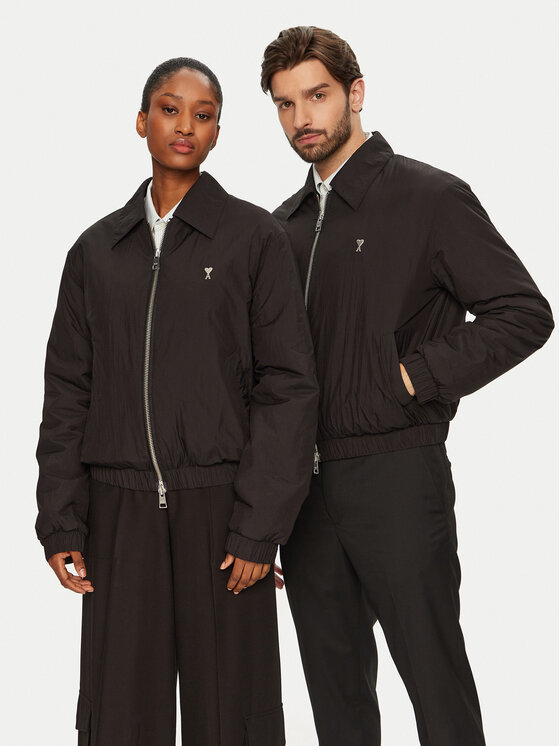 AMI Paris AMI Paris Prijelazna jakna HJK034.PA0009 Crna Regular Fit