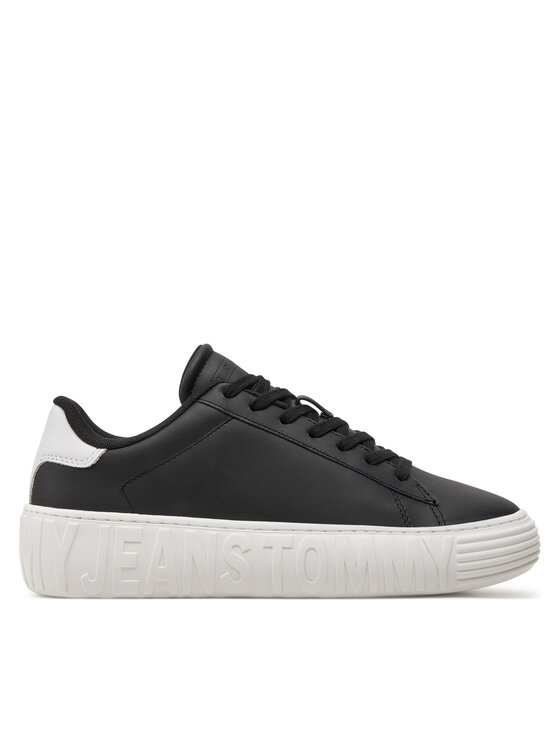 Tommy Jeans Tommy Jeans Αθλητικά Tjw Leather Cupsole Ess EN0EN02507 Μαύρο