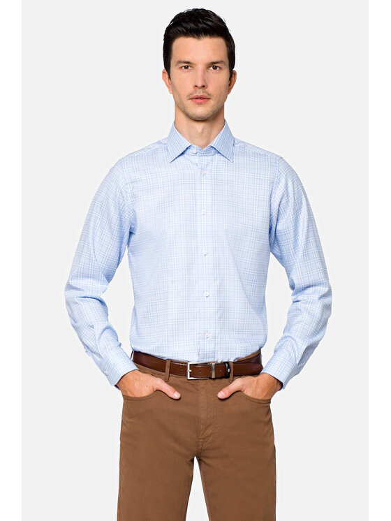 Lancerto Lancerto Koszula Ramona KO073120000013 Błękitny Slim Fit