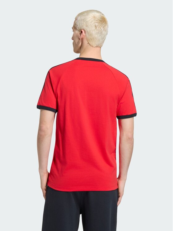 adidas adidas T-Shirt 3-Stripes Czerwony Regular Fit