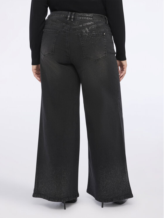 Fiorella Rubino Fiorella Rubino Jeansy P407T304970N033 Czarny Baggy Fit