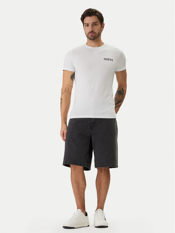 Guess Guess Marškinėliai U6GM03 K6YW1 Balta Slim Fit