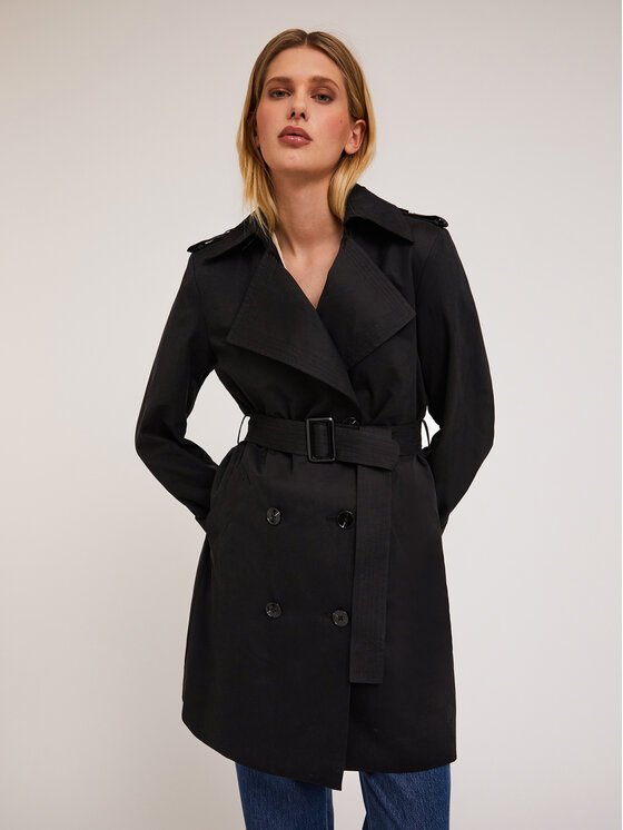 Motivi Motivi Cappotto 0058Q000567N033 Nero Regular Fit