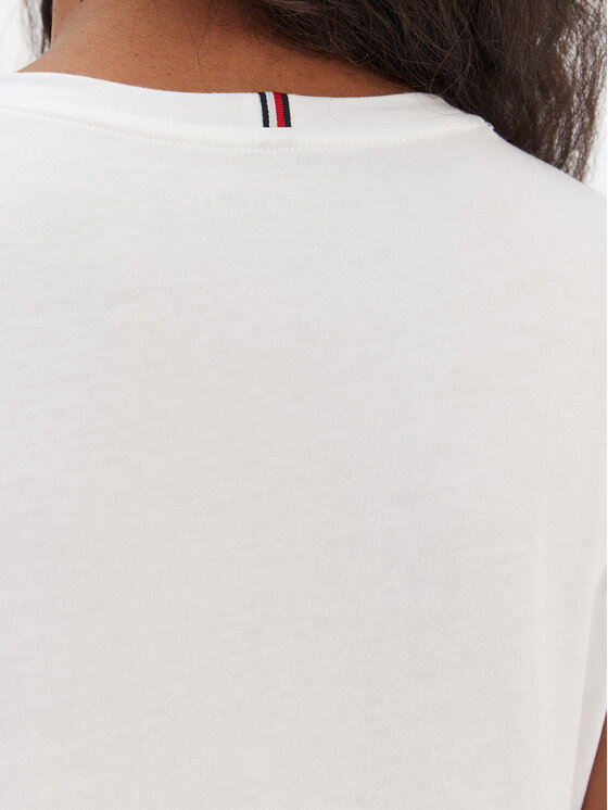 Tommy Hilfiger Tommy Hilfiger T-Shirt WW0WW22043 Bílá Regular Fit