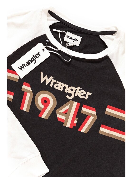 Wrangler Wrangler T-shirt LS Nero Regular Fit