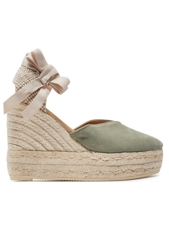 Női Espadrilles Manebi, Méret: 37, Zöld, Hamptons Heart-Shaped Wedge Espadrilles W 0.1 WH