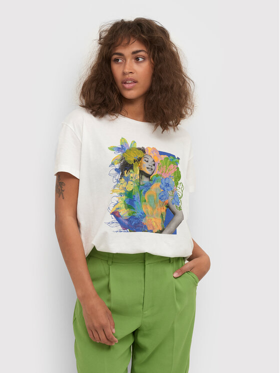 Cream Cream T-shirt CRZera 10611112 Bijela Relaxed Fit