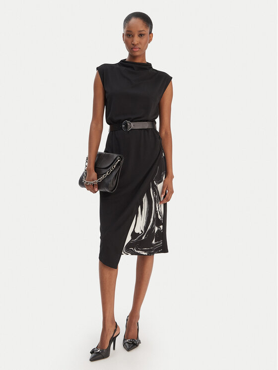 DKNY DKNY Igapäevane kleit DD5J2P42 Must Regular Fit