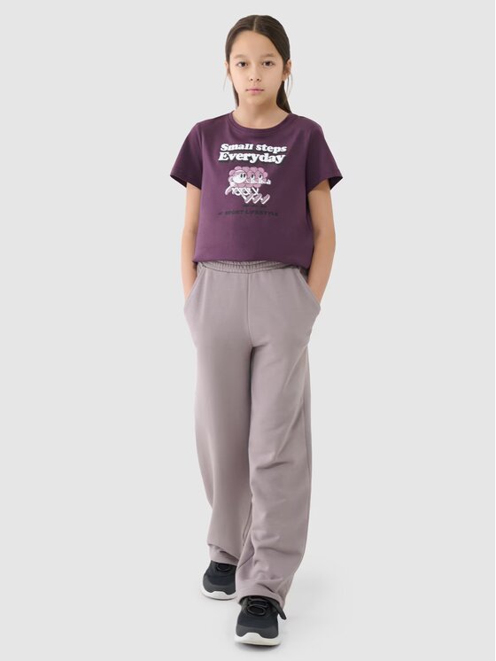 4F 4F Pantaloni da tuta 4FJRSS25TTROF1355-83S Marrone Relaxed Fit