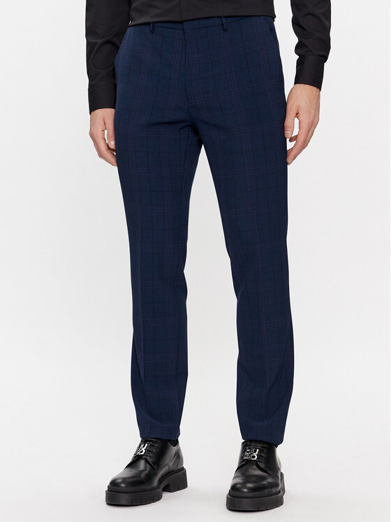 HUGO HUGO Uzvalks Arti/Hesten241V1X 50509450 Tumši zils Extra Slim Fit