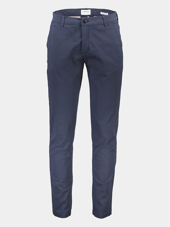 Lindbergh Lindbergh Chino kalhoty 30-005044 Tmavomodrá Slim Fit