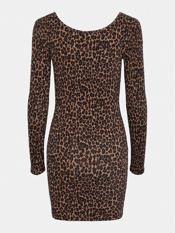 Pieces Pieces Повсякденна сукня Kitte 17148389 Коричневий Slim Fit