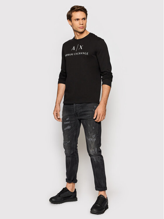 Armani Exchange Armani Exchange Longsleeve 8NZTCH Z8H4Z 1200 Nero Slim Fit