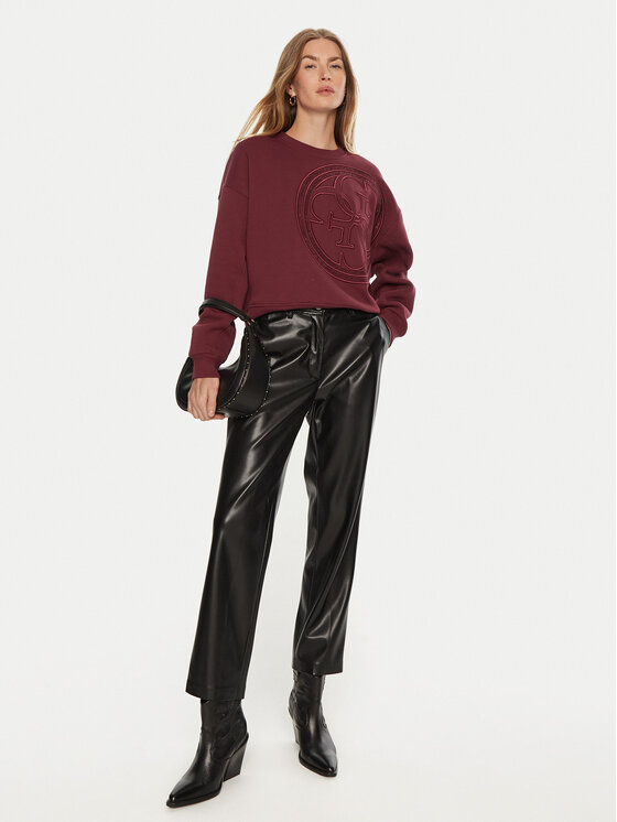 Guess Guess Sweatshirt W4BQ07 K9Z21 Dunkelrot Regular Fit