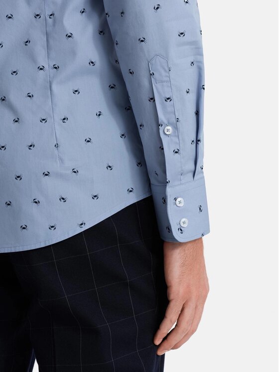 Ombre Ombre Košile OM-SHCS-0156 Světle modrá Regular Fit
