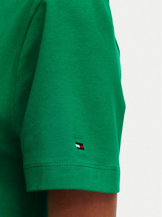 Tommy Hilfiger Tommy Hilfiger T-särk Logo Embroidery WW0WW48699 Roheline Regular Fit